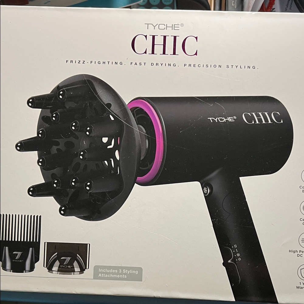 Tyche Chic Black and Purple Hair Dryer
